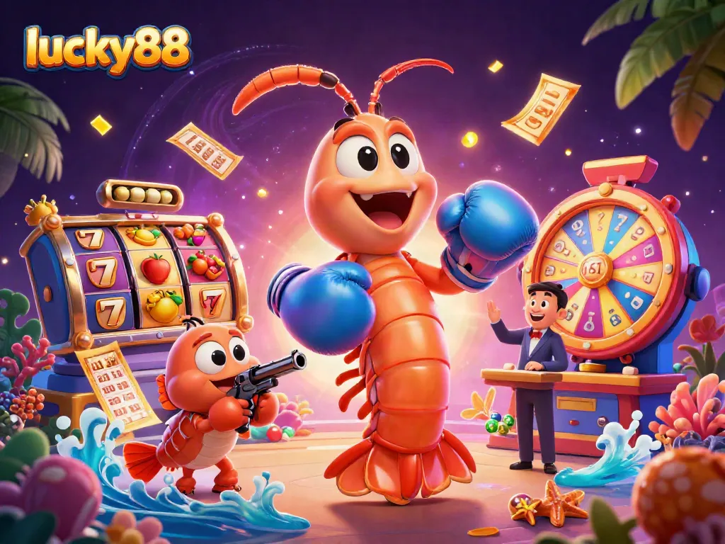 Engage winnings with lucky88 in a vibrant casino scene featuring dynamic game elements.